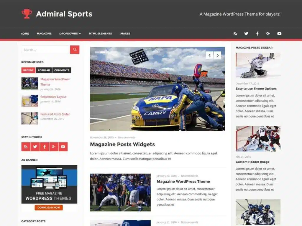 Admiral WordPress theme
