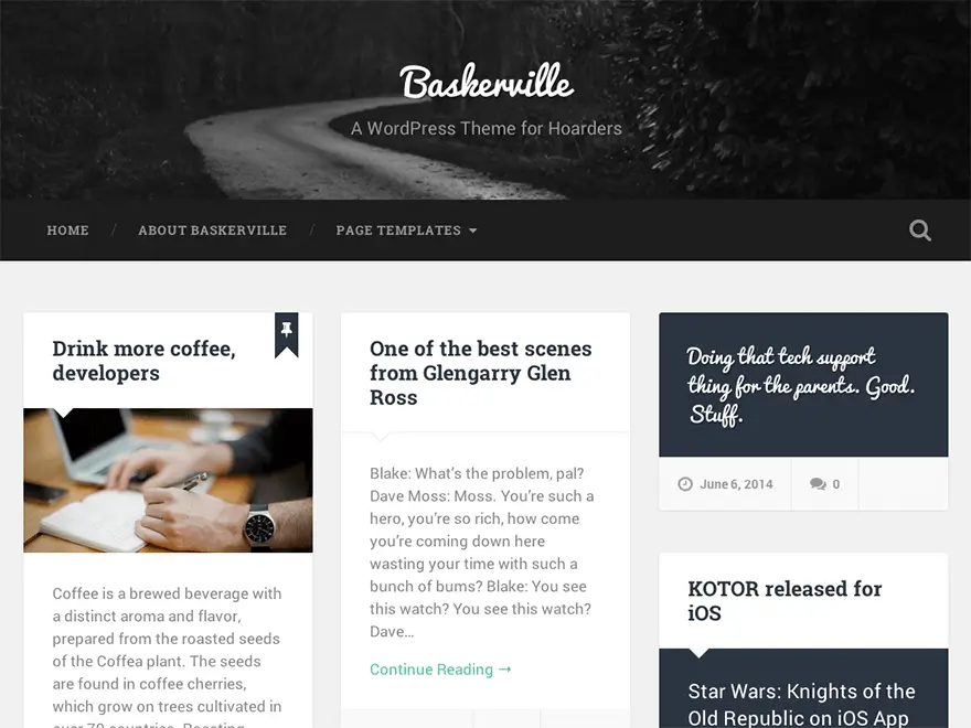 Baskerville WordPress Theme