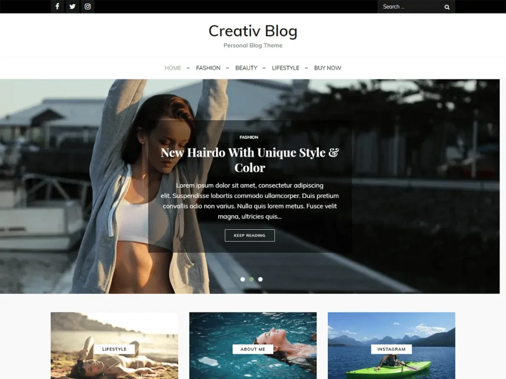 Creativ Blog WordPress theme
