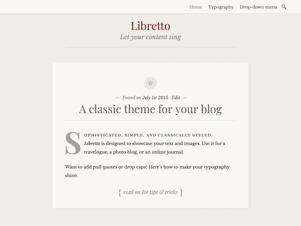  Libretto WordPress blog theme