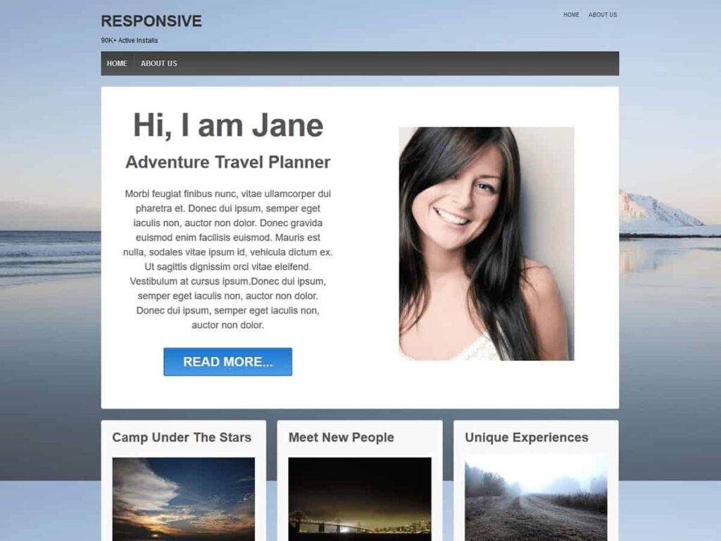 Responsive WordPress theme