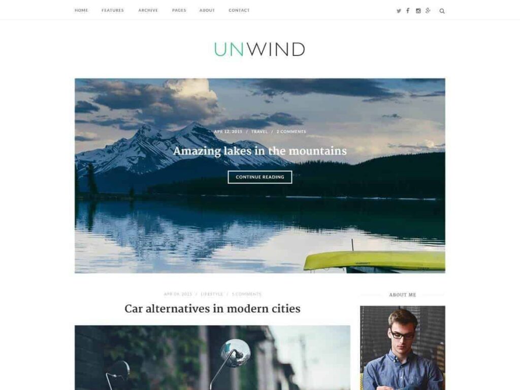 SiteOrigin Unwind WordPress theme