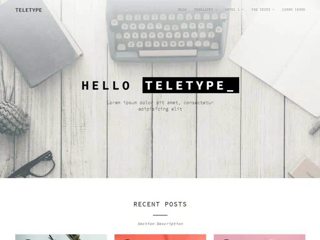 Teletype WordPress blog theme