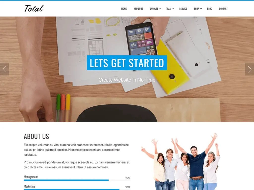Total WordPress blog theme