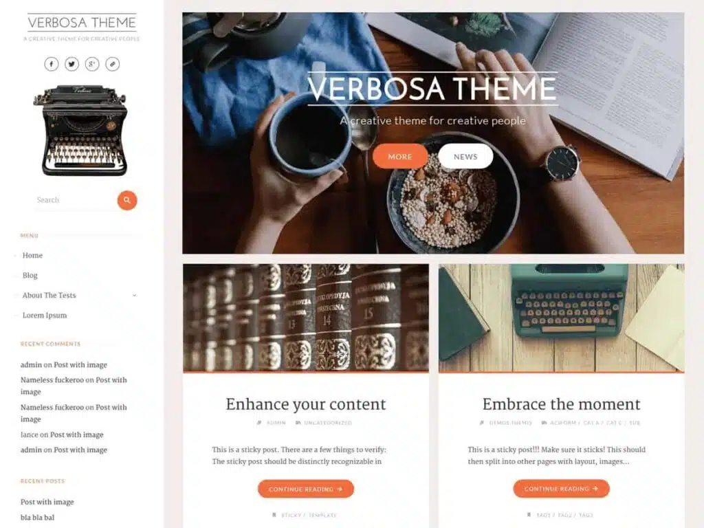 Verbosa WordPress theme