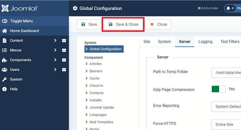 How to Enable GZip Compression in Joomla 4?