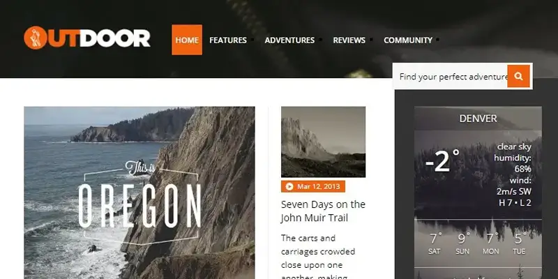 Outdoor WordPress Theme