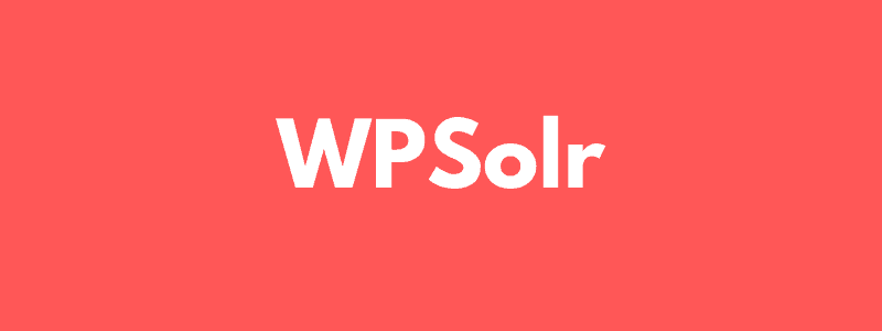 WPSolr plugin for WP