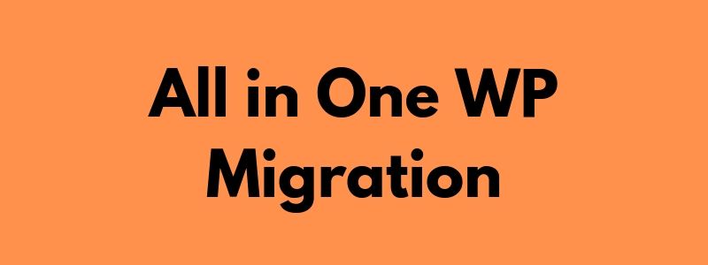 All in One WP Migration